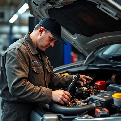 auto technician working