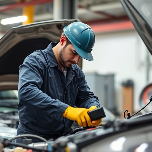 auto technician working