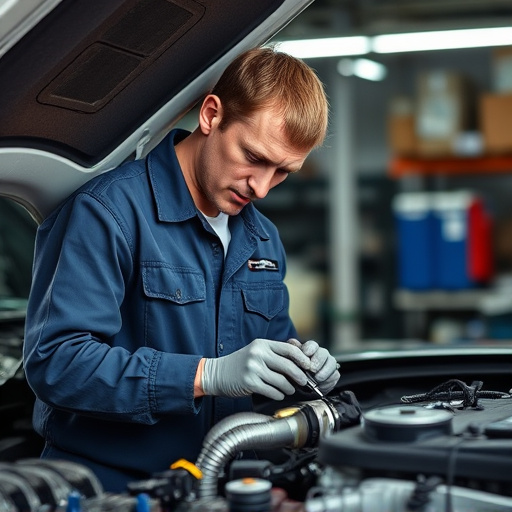 auto technician working