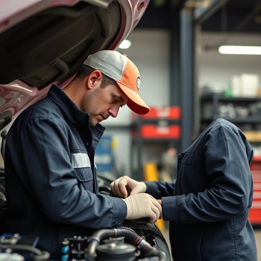 auto technician working