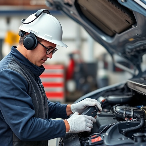 auto technician working