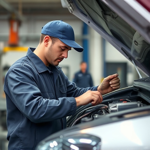 auto technician working