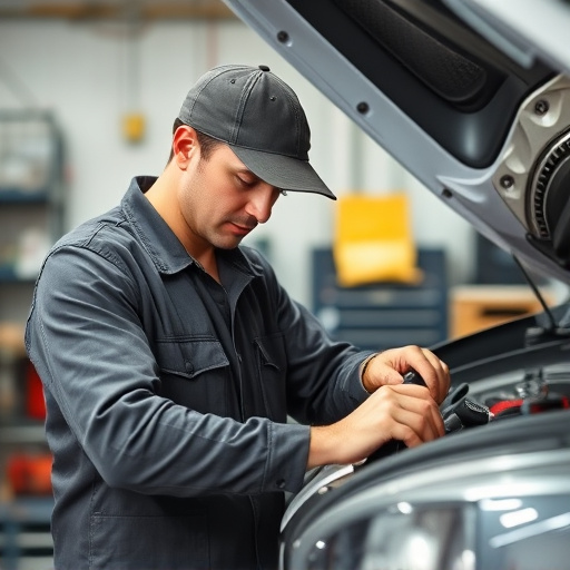 auto technician working
