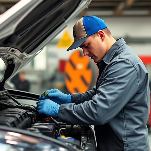 auto technician working