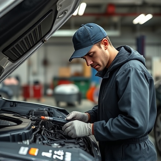 auto technician working