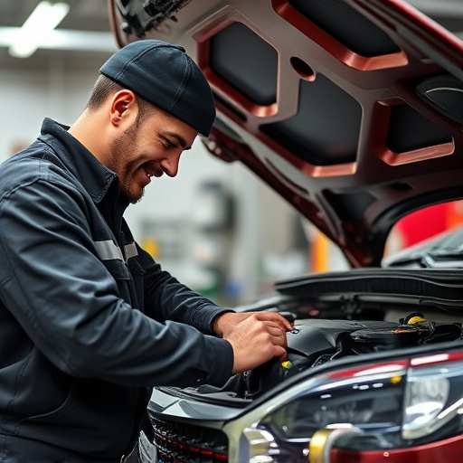 auto technician working