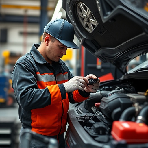 auto technician working
