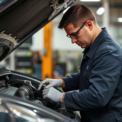 auto technician working