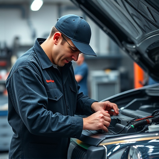 auto technician working