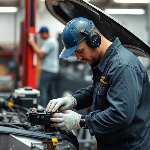 auto technician working