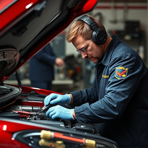 auto technician working