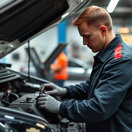auto technician working