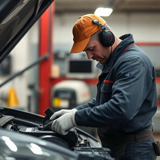 auto technician working