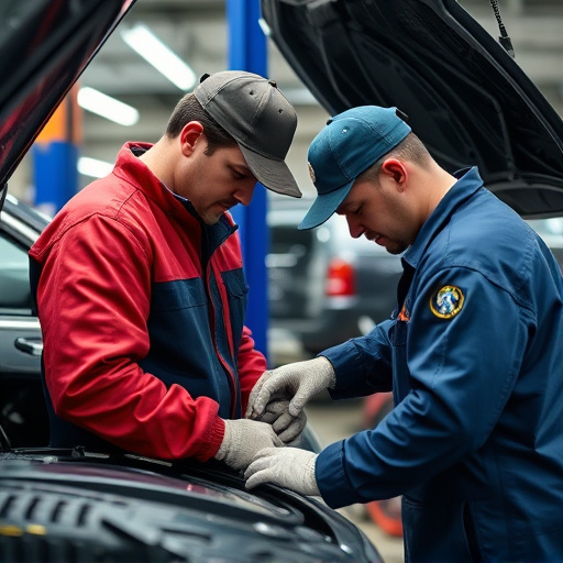 auto technician working