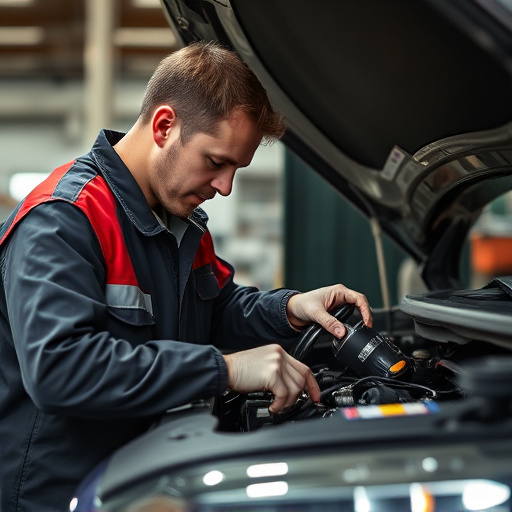 auto technician working