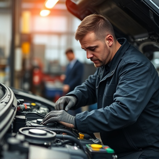 auto technician working