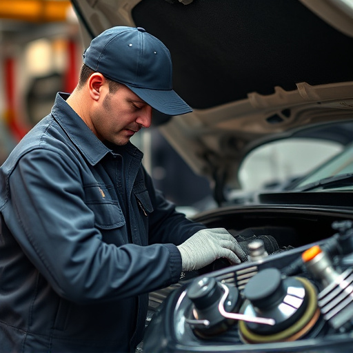 auto technician working