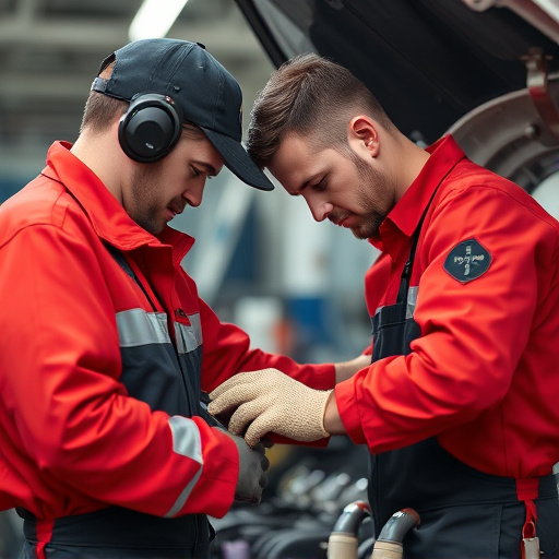 auto technician working