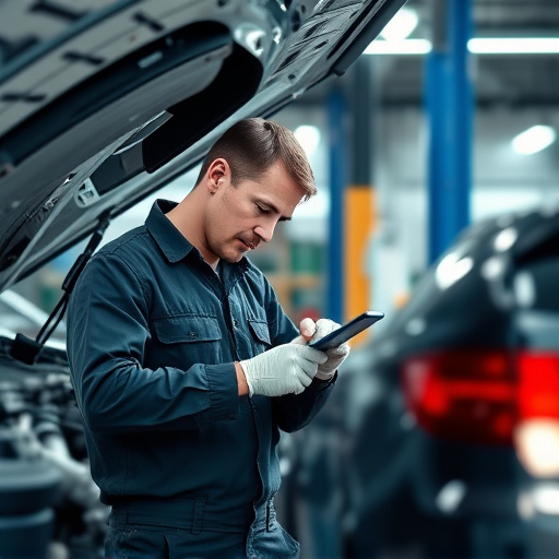 auto technician working