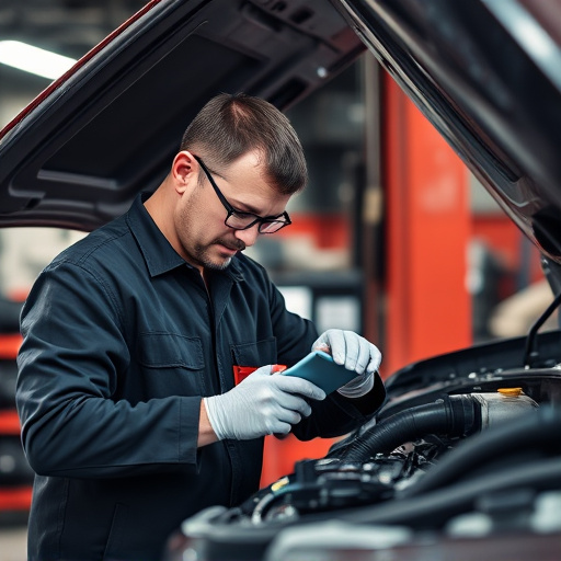 auto technician working