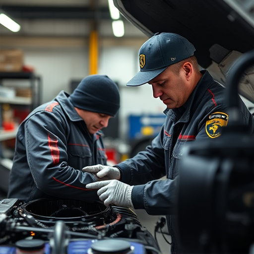 auto technician working