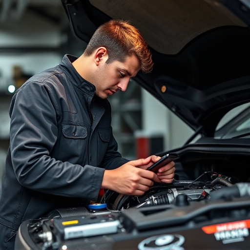auto technician working