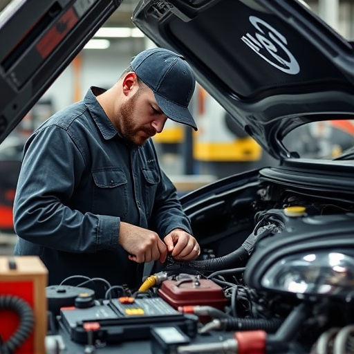 auto technician working