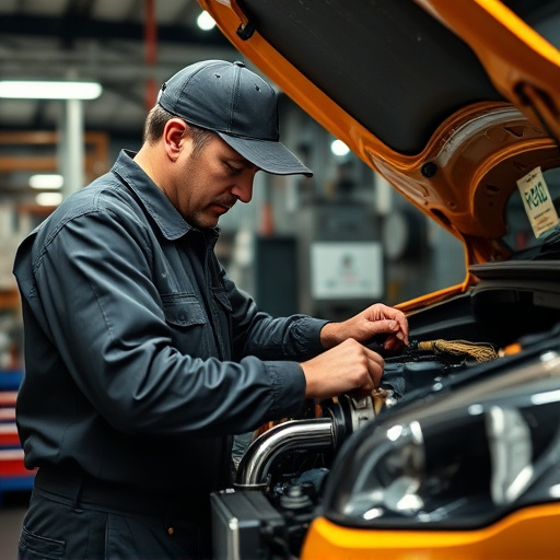 auto technician working