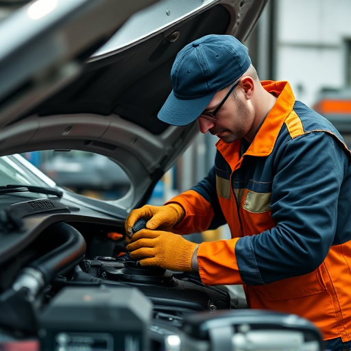 auto technician working