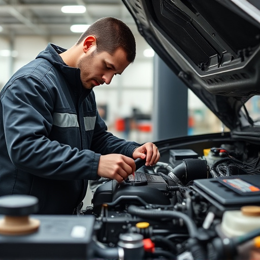 auto technician working