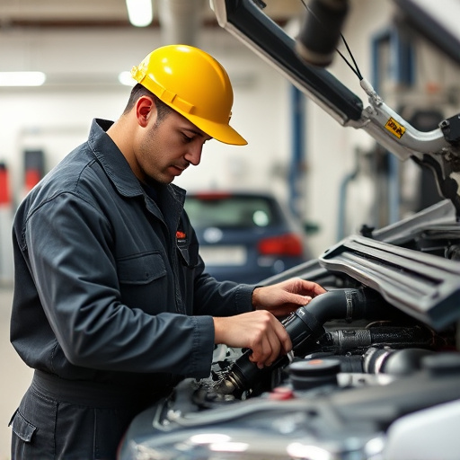 auto technician working