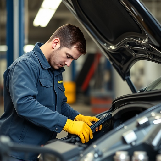 auto technician working