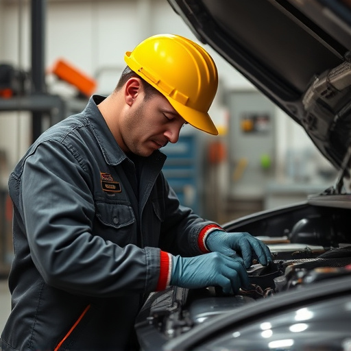 auto technician working