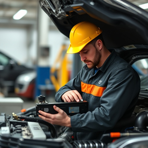 auto technician working
