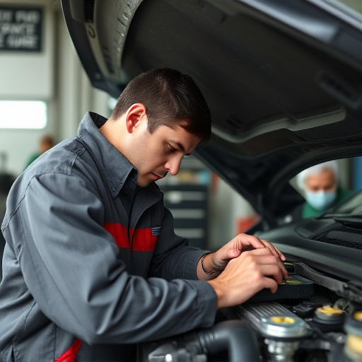 auto technician working