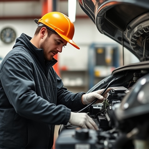 auto technician working