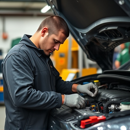 auto technician working