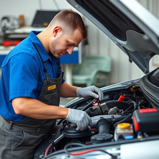 auto technician working