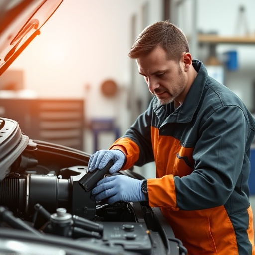 auto technician working