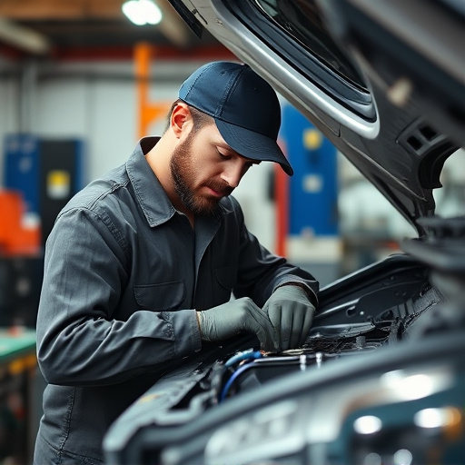 auto technician working