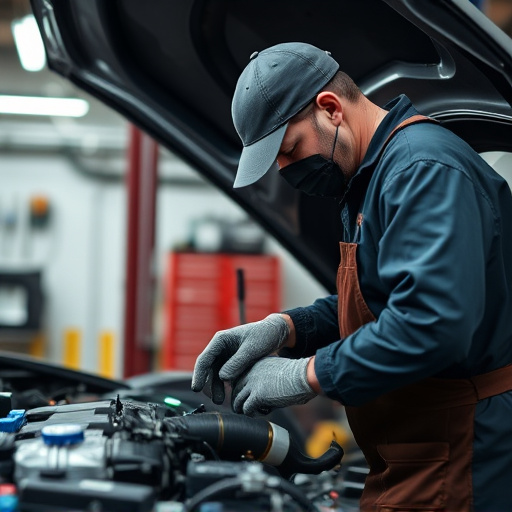 auto technician working