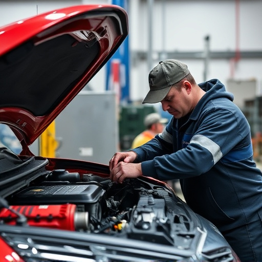 auto technician working