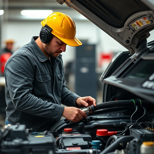 auto technician working