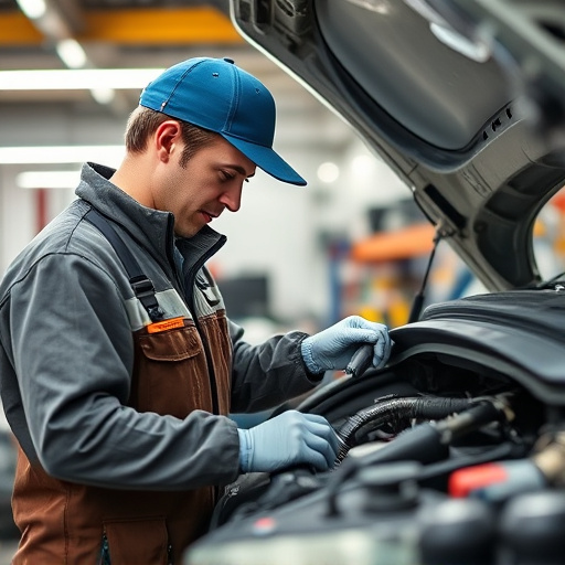 auto technician working