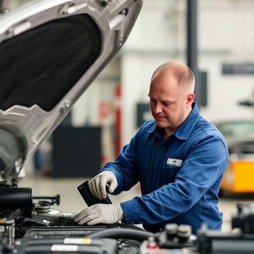auto technician working
