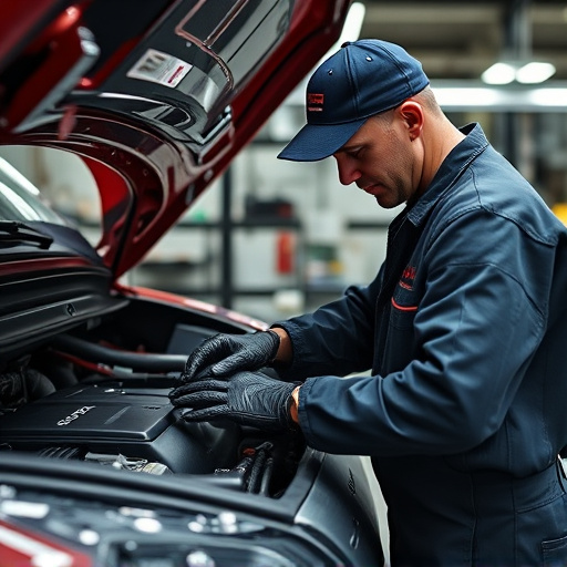 auto technician working