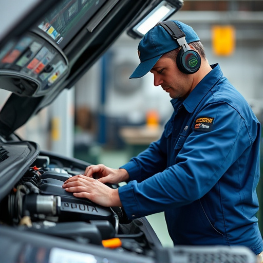 auto technician working