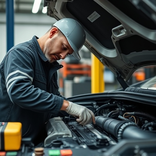 auto technician working
