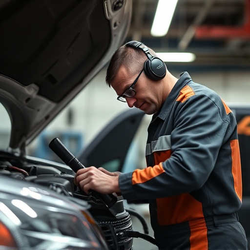 auto technician working