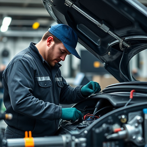 auto technician working